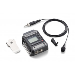 ZOOM F1-LP field recorder met lavalier microfoon