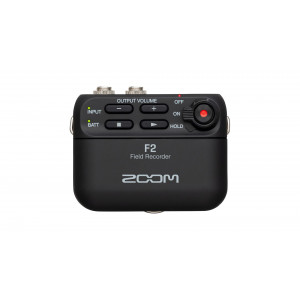 ZOOM F2 audio recorder + lavalier mic.