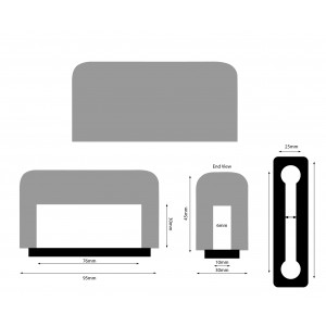 Plopkap voor iPhone Plus / XR / XS MAX / Iphone 11 zwart geflockt